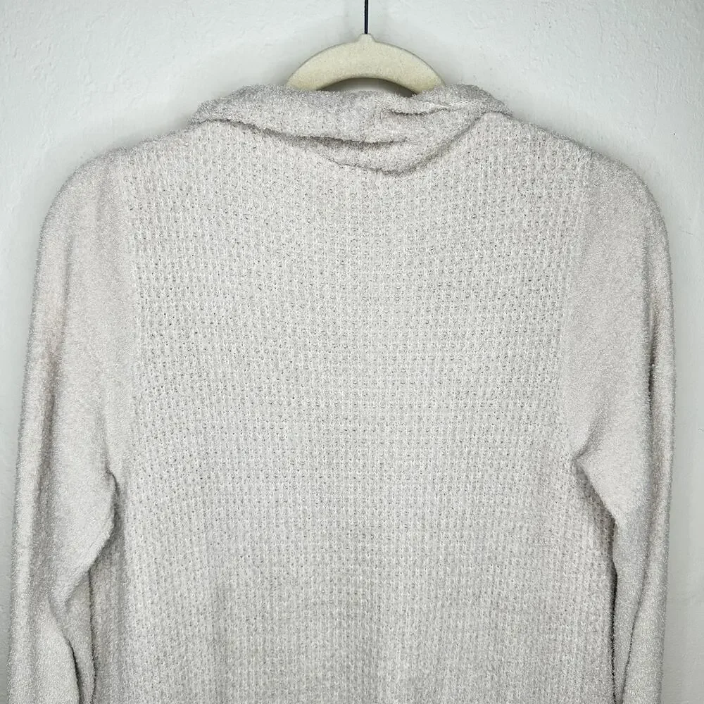 Barefoot Dreams Cozy Chic Lite Coastal Soft Knit Bisque Cardigan Sweater Medium - Picture 10 of 14